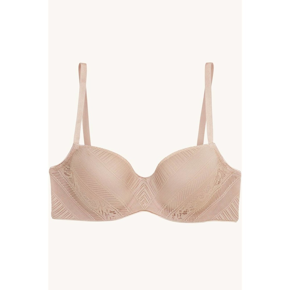THIRDLOVE Everyday Lace T Shirt nude cream bra